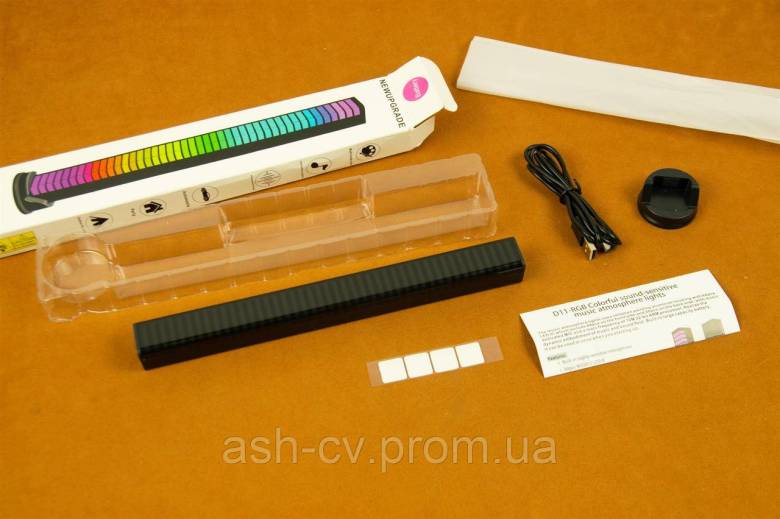Графічний, еквалайзер, LED Bar, 25см, Dual LED, акумуляторний - фото фото фото 1
