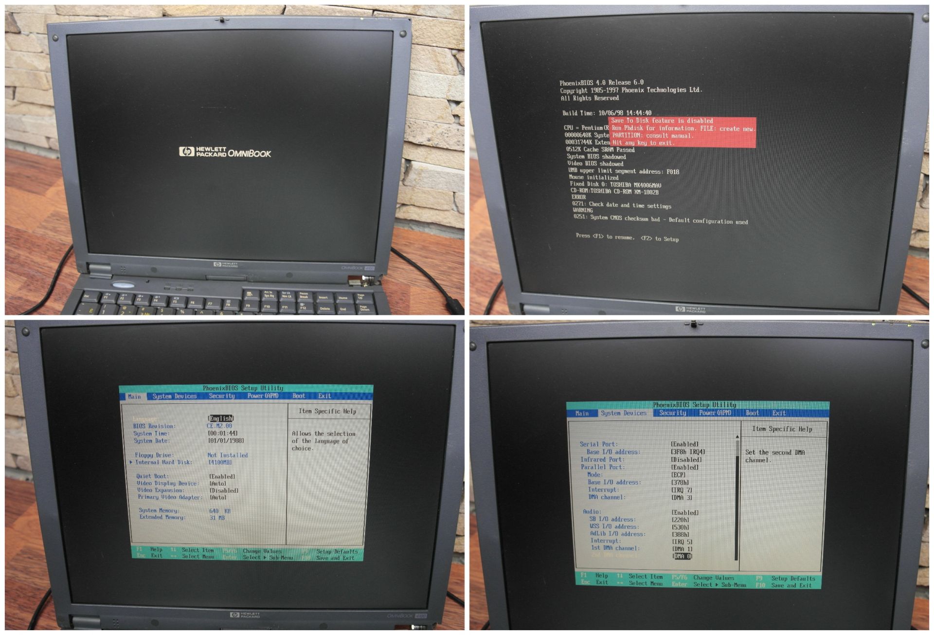 Ноутбук HP OmniBook 4100 - PII-266 Sound Blaster Pro - фото фото фото 4