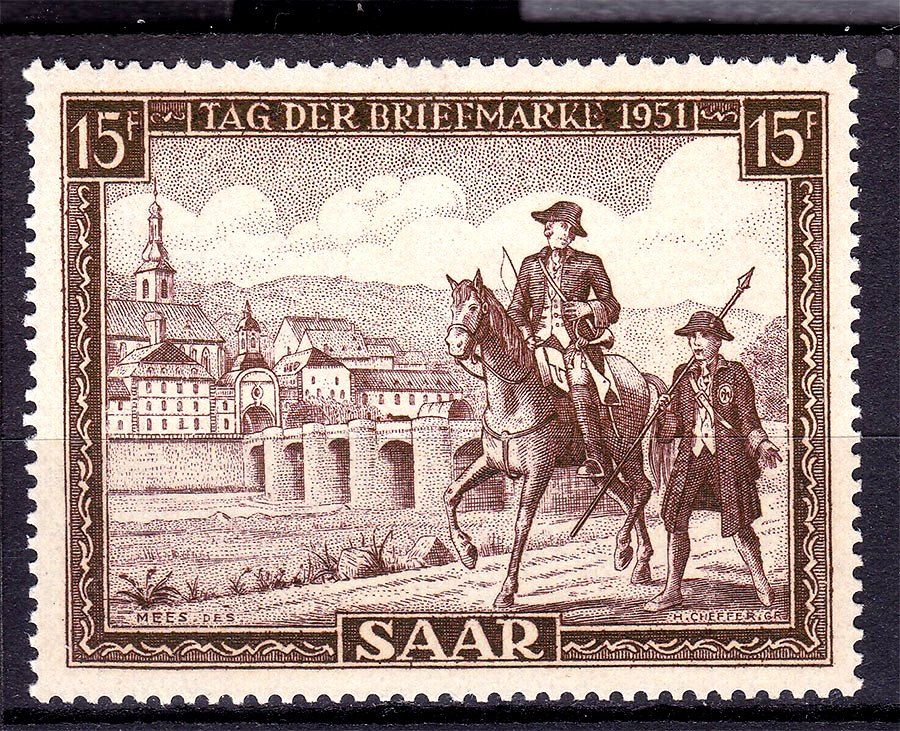 СААР / SAAR 1951 г MNH - день марки - фото фото фото 0