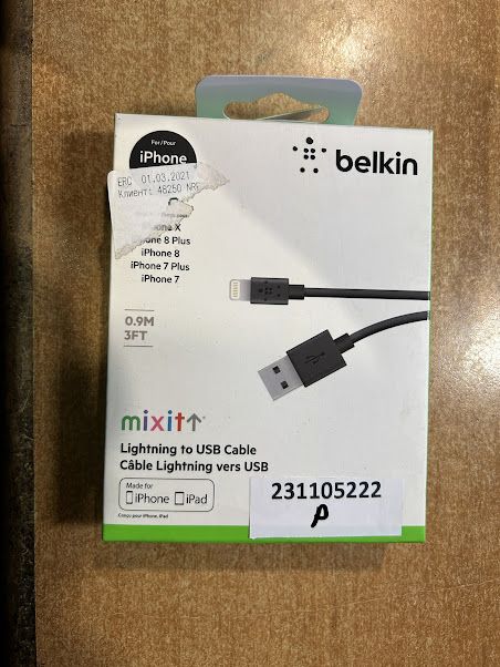 Кабель Belkin USB - Lightning 0.9m № 231105222 - фото фото фото 0