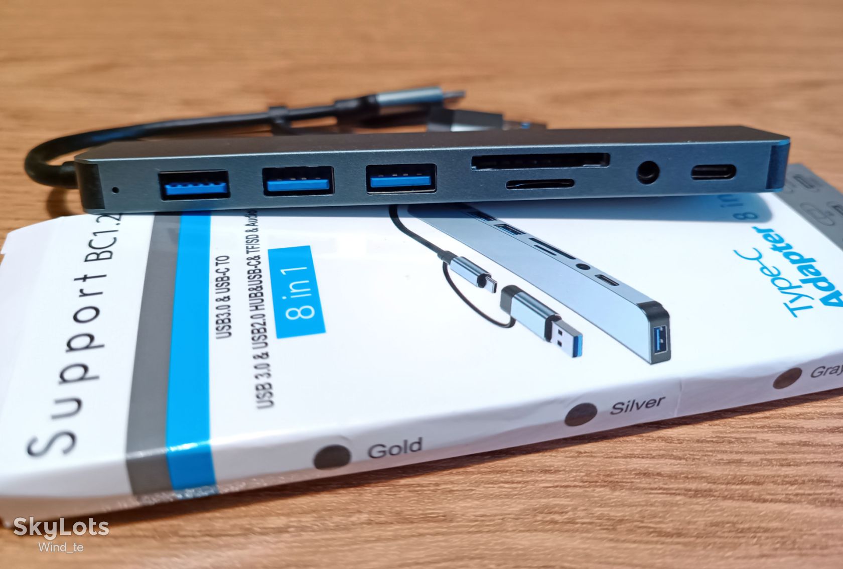 Металевий Type-C USB хаб док-станція 8в2  ( докстанция ) - фото фото фото 1