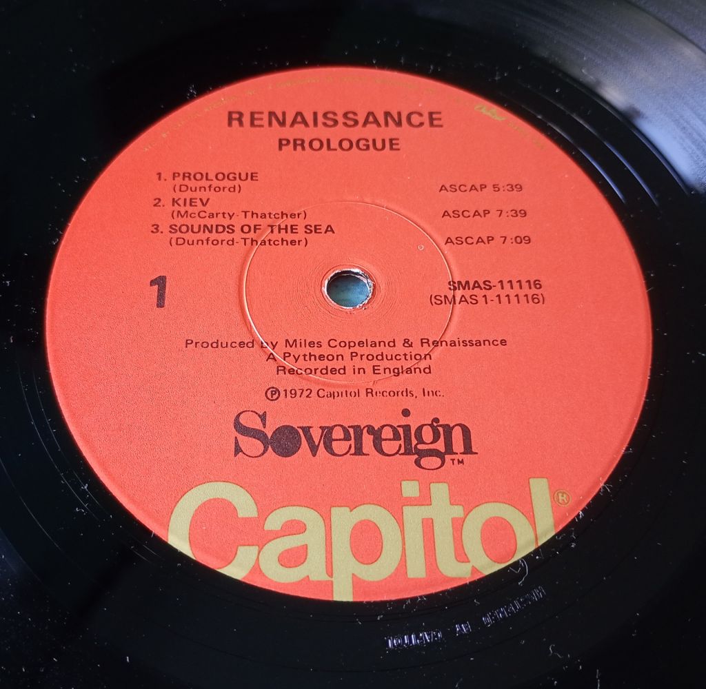 RENAISSANCE Prologue LP NM/NM- - фото фото фото 3