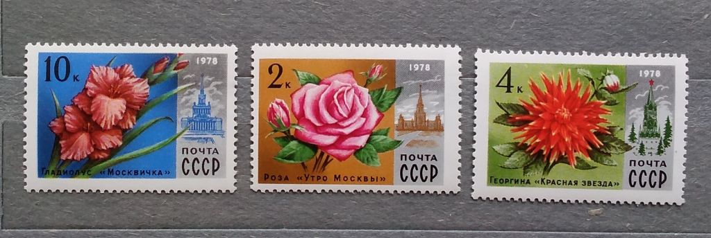 СССР 1978 г - Цветы Москвы, негаш - фото фото фото 3