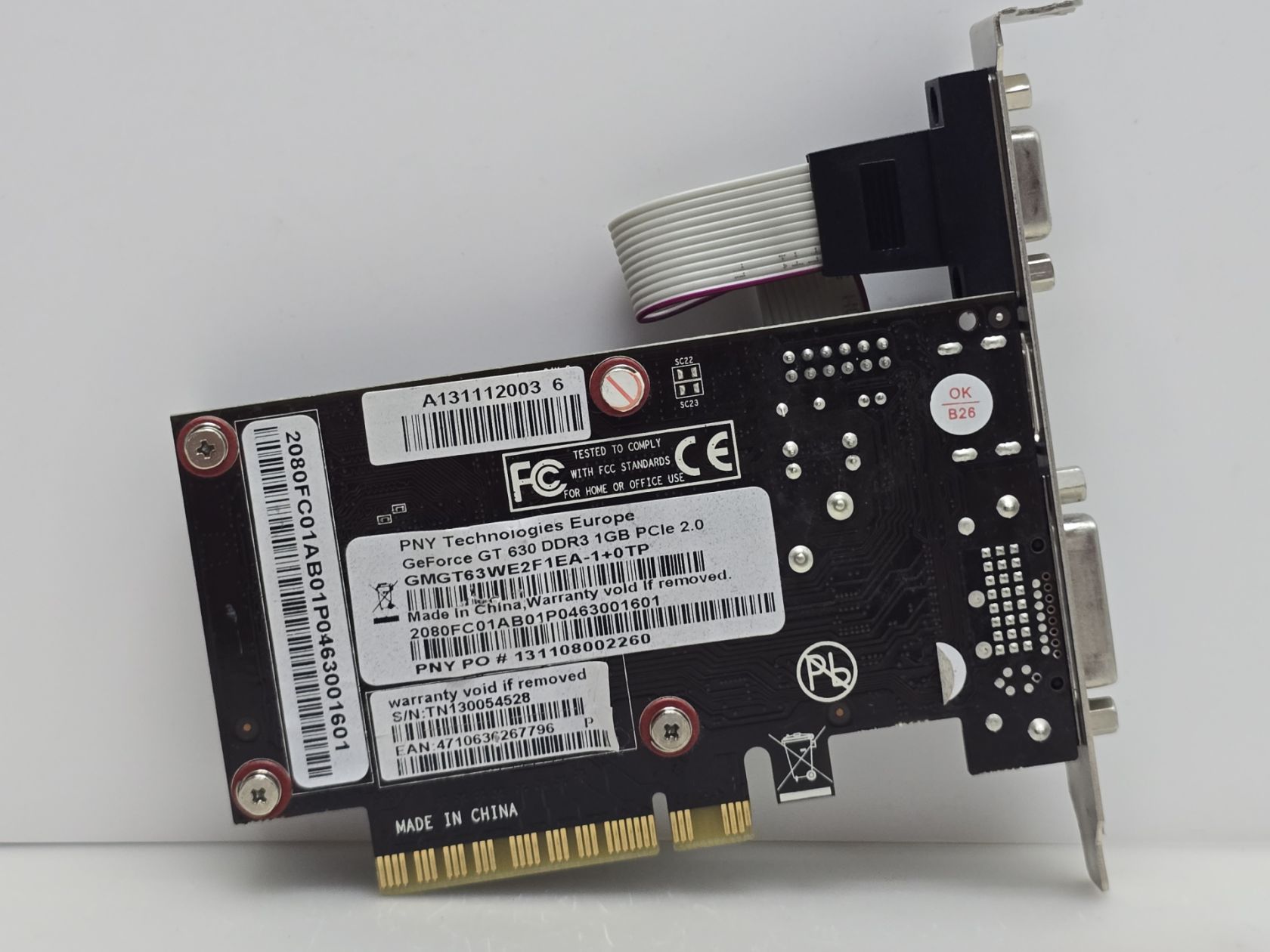 Відеокарта PNY GeForce GT 630 1GB  (1GB,GDDR3,64 Bit,HDMI,PCI-Ex 8x,Б/у) - фото фото фото 2