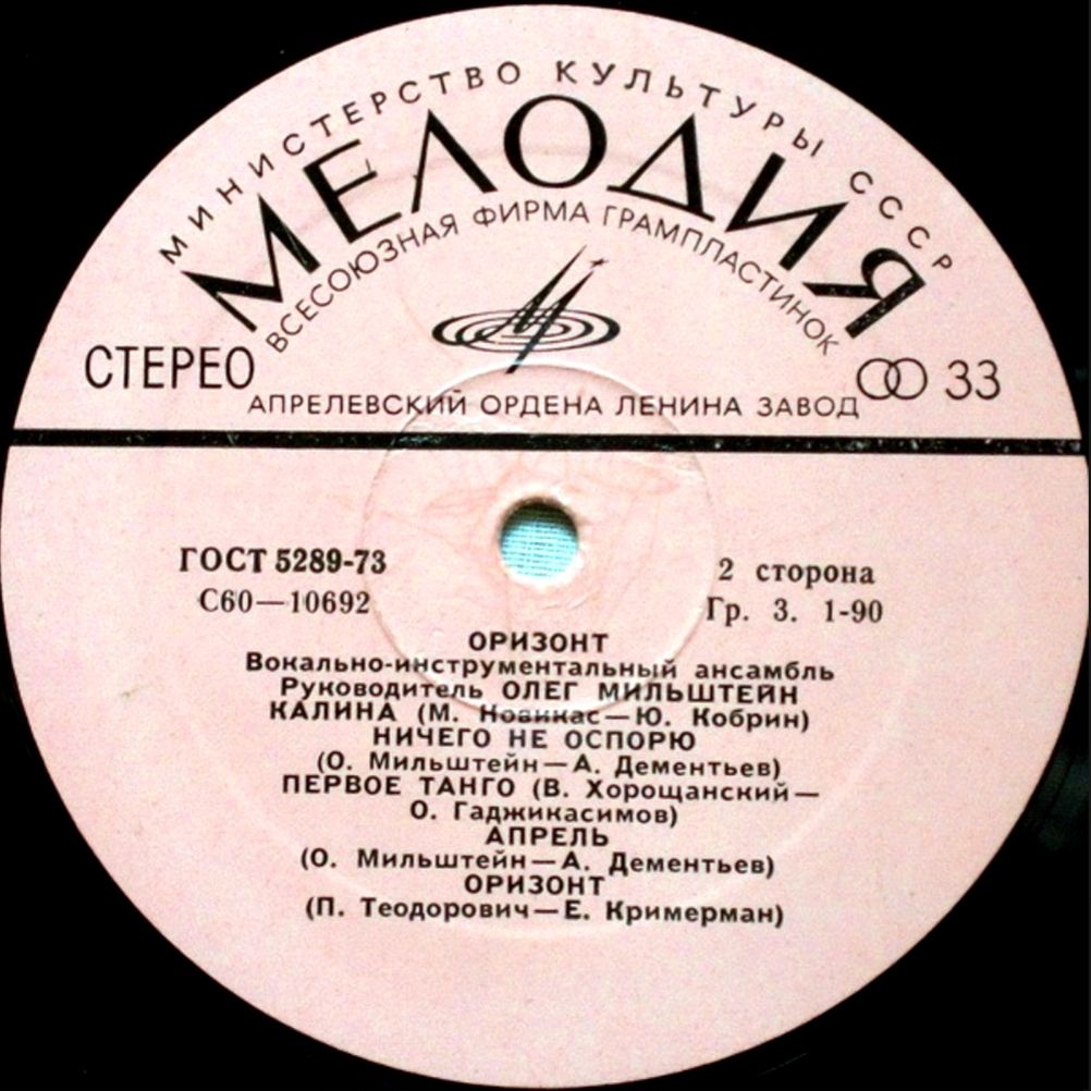 ВИА Оризонт - Оризонт - 1978.  (LP). 12. Vinyl. Пластинка - фото фото фото 3