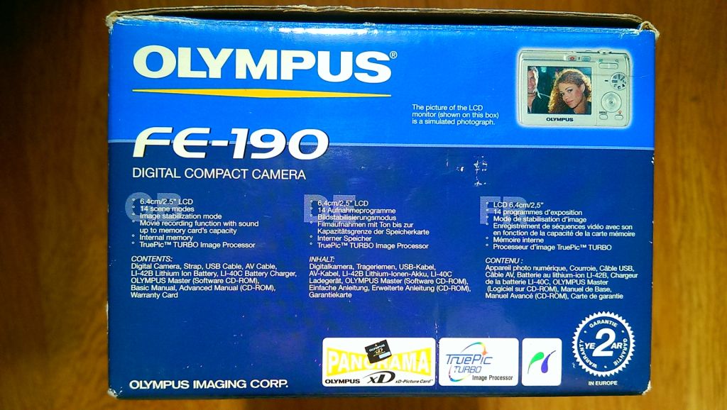 Olympus FE 190 FE-199 тільки коробка - фото фото фото 3