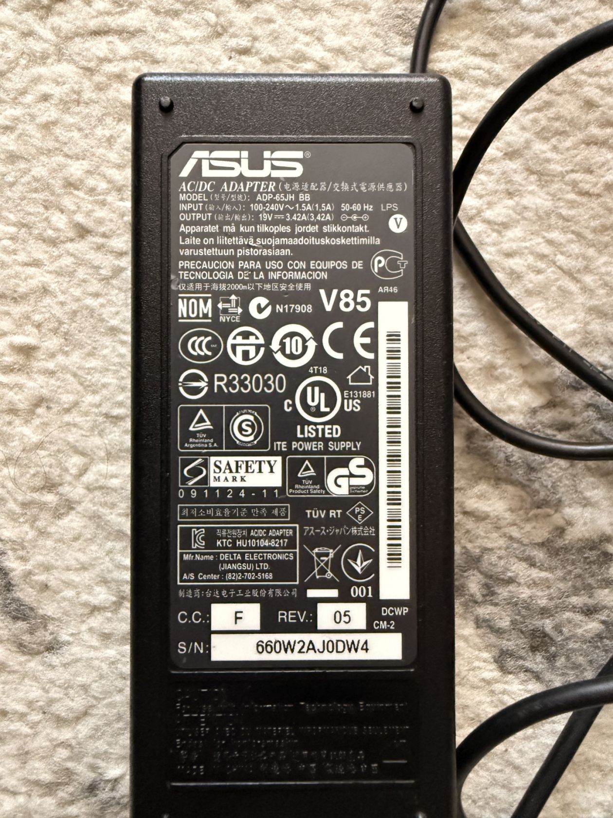 Блок живлення для ноутбука ASUS 19V 3.42A - фото фото фото 0