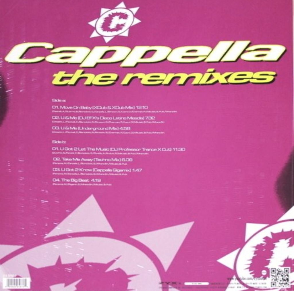 Cappella ‎– The Remixes - 2014.  (LP). 12. Vinyl. Пластинка. Europe. S/S. - фото фото фото 1