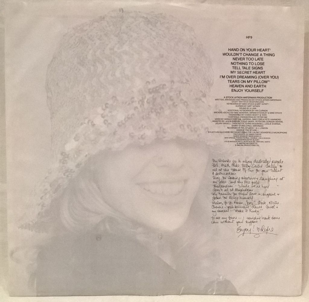 Kylie Minogue - Enjoy Yourself - 1989.   (LP). 12. Vinyl. Пластинка. Germany - фото фото фото 3