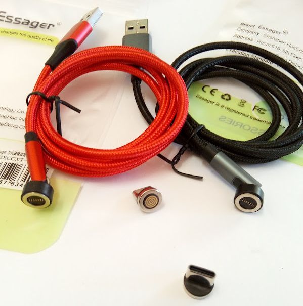 Магнитный кабель Essager MicroUSB быстрая зарядка 3А, передача данных, нейлоновая оплетка - фото фото фото 1