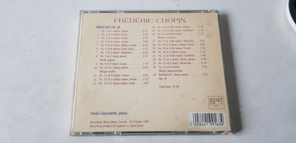 Chopin Preludes  (Paolo Giacometti) CD фірмовий - фото фото фото 1