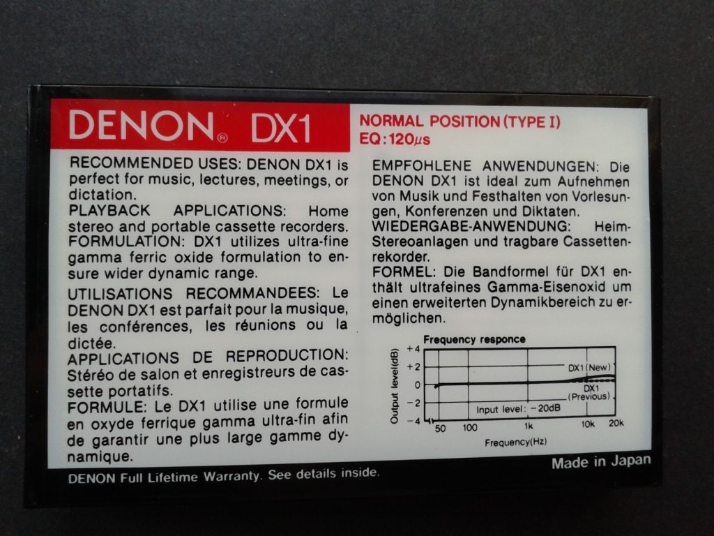 Аудиокассета Denon DX/1 60 - фото фото фото 1