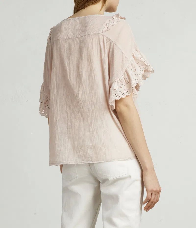 Блуза oversize Allsaints жатка с оборками Isa tee 46-48р - фото фото фото 3