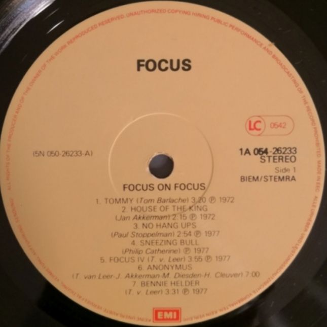 Focus - Focus On Focus - 1971-78.  (LP). 12. Vinyl. Пластинка. Holland. - фото фото фото 3