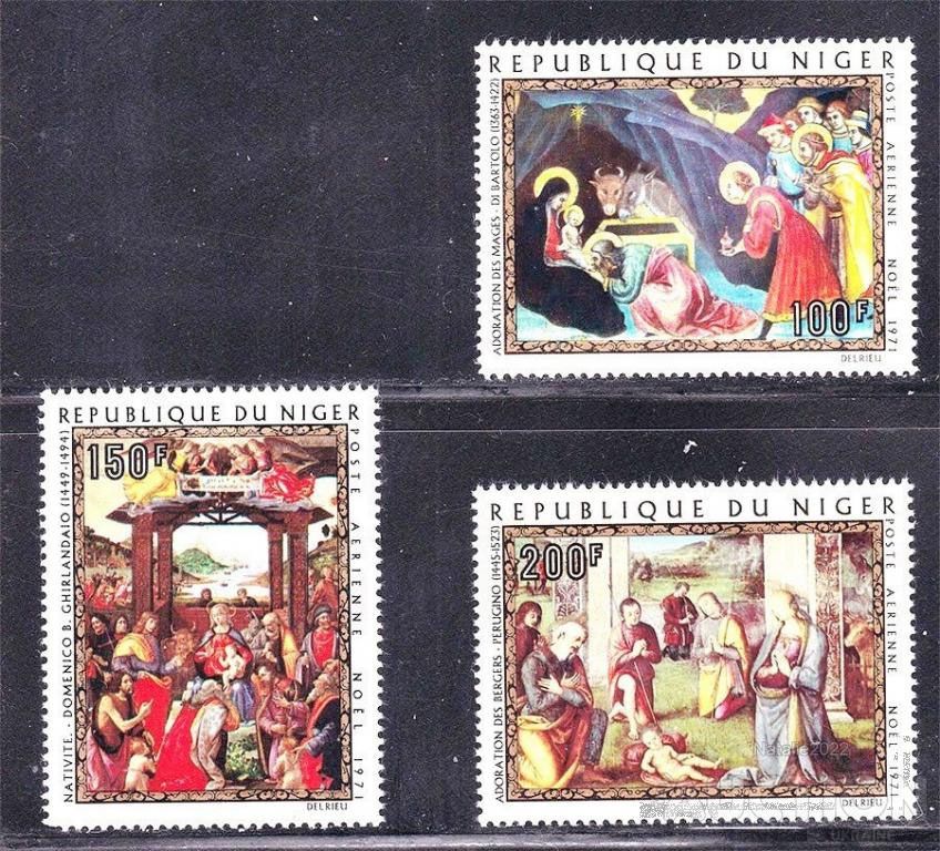 Искусство .  Нигер 1971 г   MNH  - Рождество - фото фото фото 0