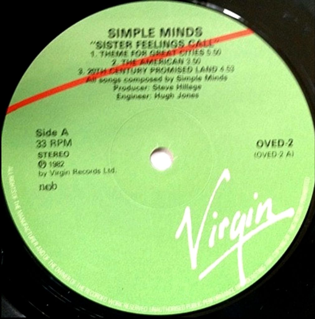 Simple Minds - Sister Feelings Call - 1981.  (LP). 12. Vinyl. Пластинка. Scandinavia - фото фото фото 2