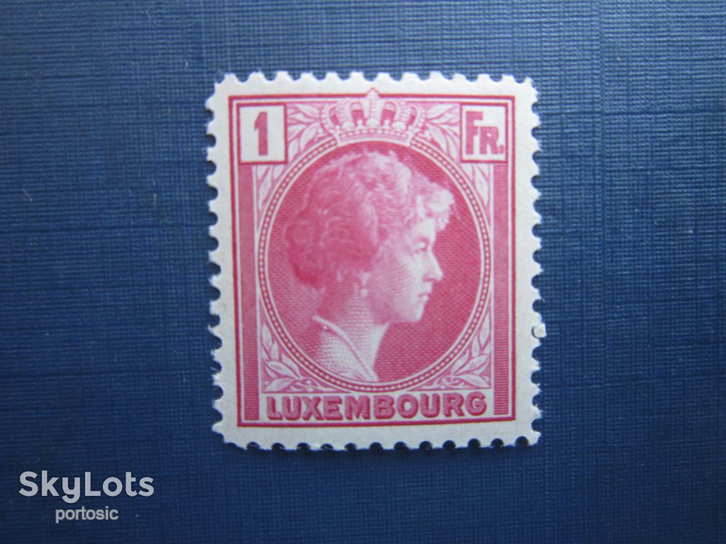 Марка Люксембург 1930 стандарт Герцогиня Шарлота 1 франк MLH - фото фото фото 0
