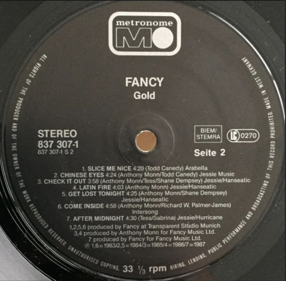 Fancy - Gold - 1985-88.  (LP). 12. Vinyl. Пластинка. Germany - фото фото фото 5