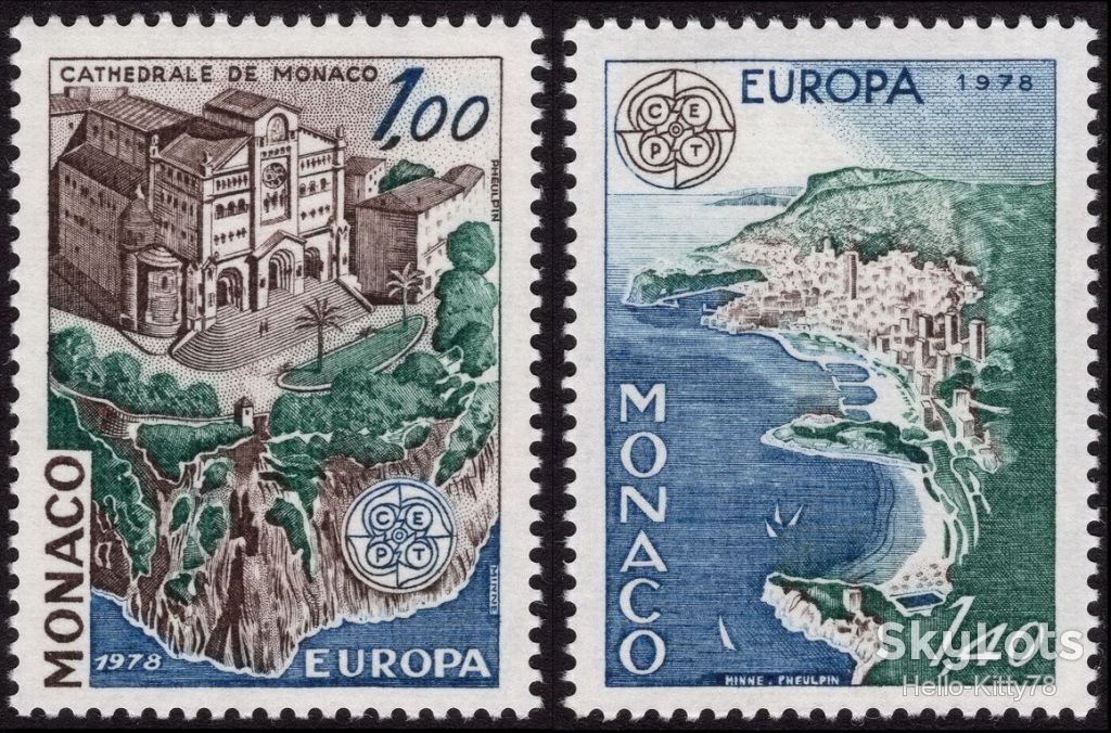 Монако 1978 Европа СЕРТ Mi 1319-1320 MNH - фото фото фото 0