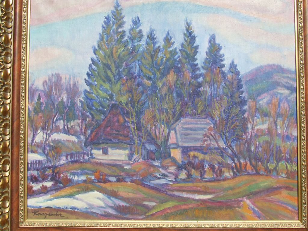 Нар.худ.Укр. Е.Контратович 1912-2009 рр. роз.70х60см. п.о. 1980 рр.Закарпатська шк. Ерделі та Бокшая - фото фото фото 5