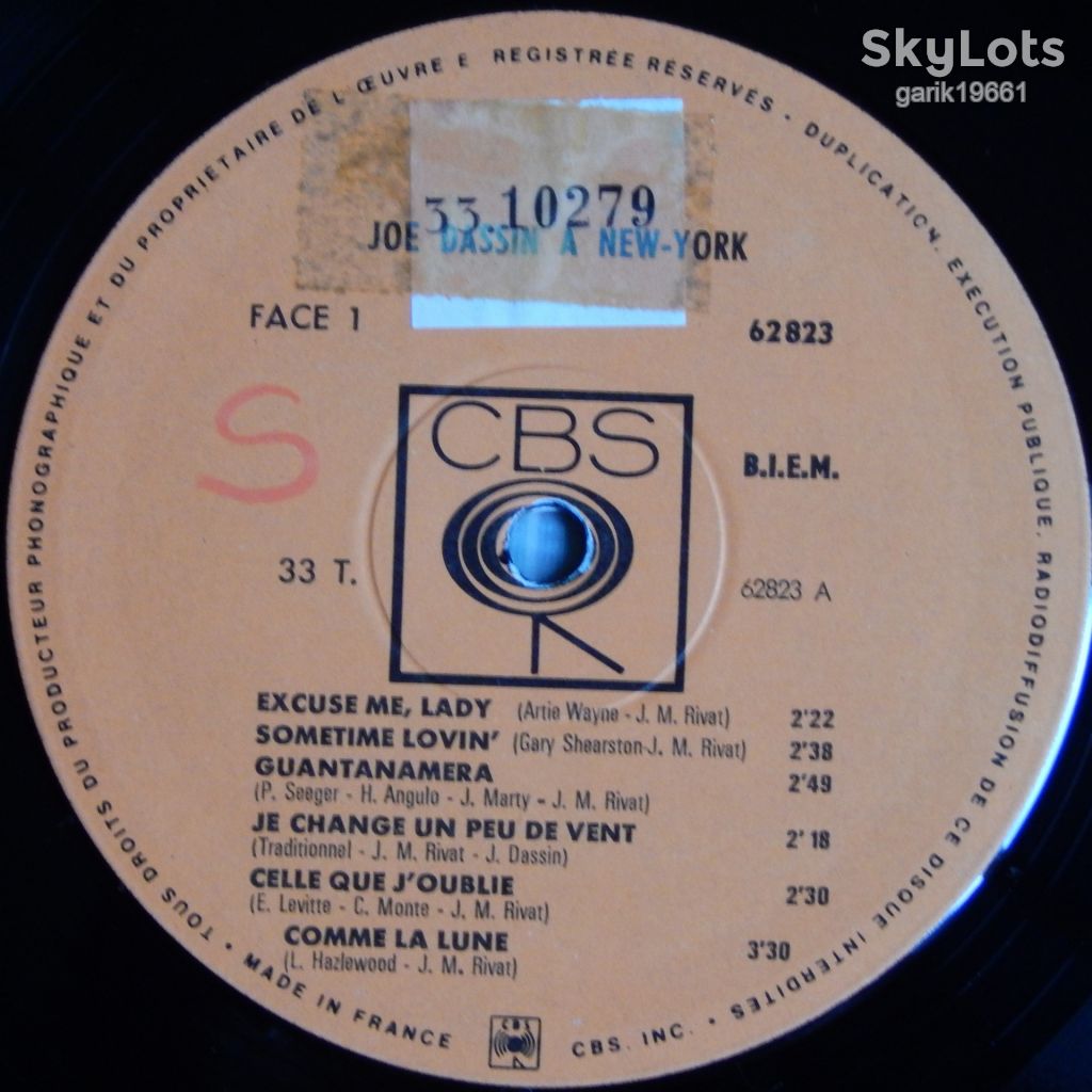 Joe Dassin – A New York   (CBS – 62823, France) EX+/NM- - фото фото фото 3