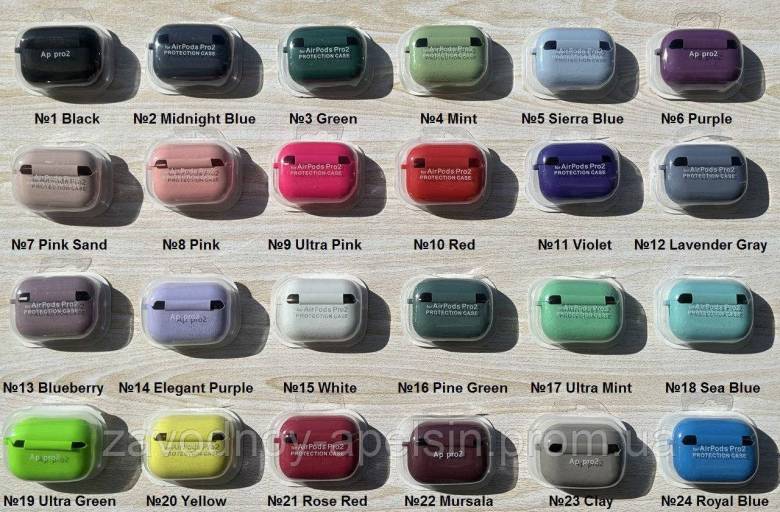 Чехол наушников AirPods pro2 Микрофибра (на выбор) - фото фото фото 1