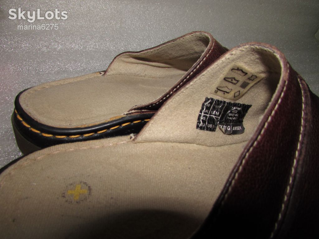 МУЖСКИЕ ШЛЁПАНЦЫ 100% НАТУРАЛЬНАЯ КОЖА~DR.MARTENS~р 44 - фото фото фото 6