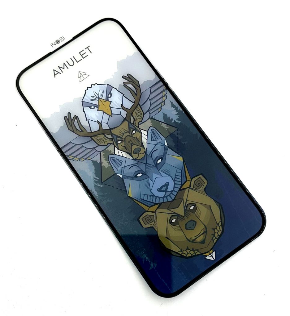 Защитное стекло AMULET Iphone 14 PRO MAX Black - фото фото фото 0