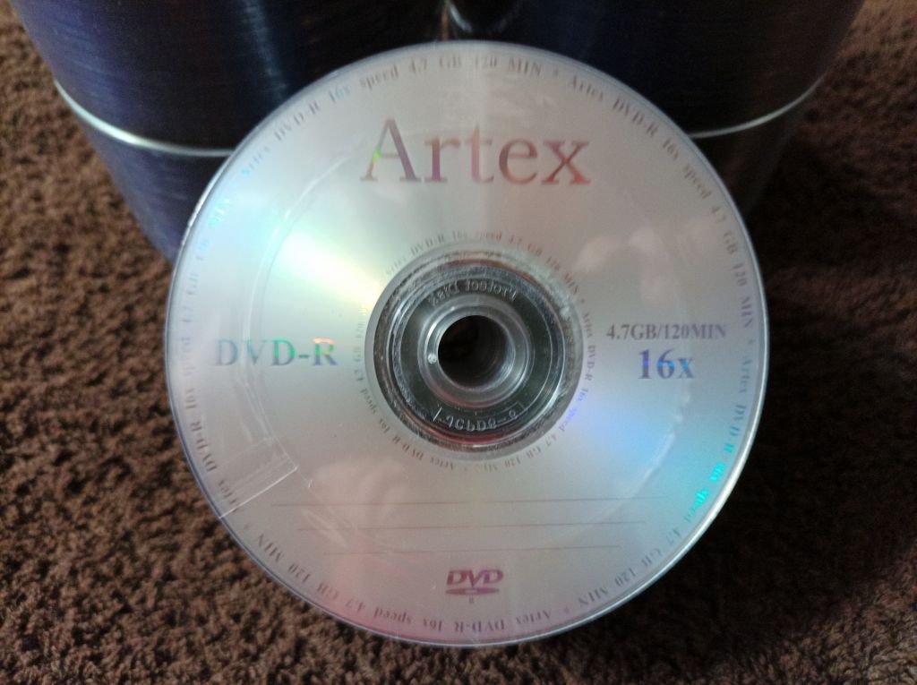 ARTEX 50 шт.DVD-R 4,7GB/120MIN/16 в балке.Тайвань. - фото фото фото 0