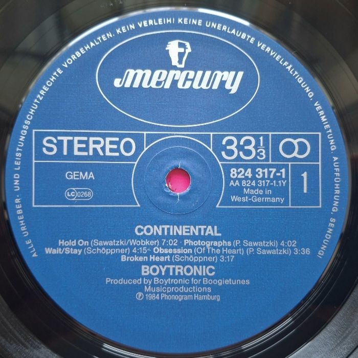 Boytronic - Continental - 1985.  (LP). 12. Vinyl. Пластинка. Germany. - фото фото фото 4