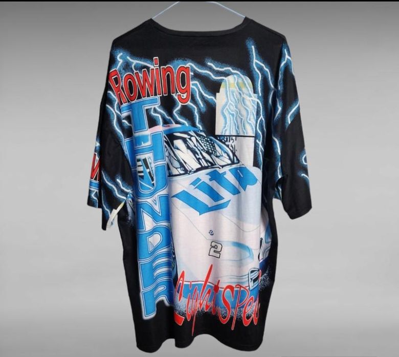Футболка shein oversize з принтом авто - фото фото фото 3