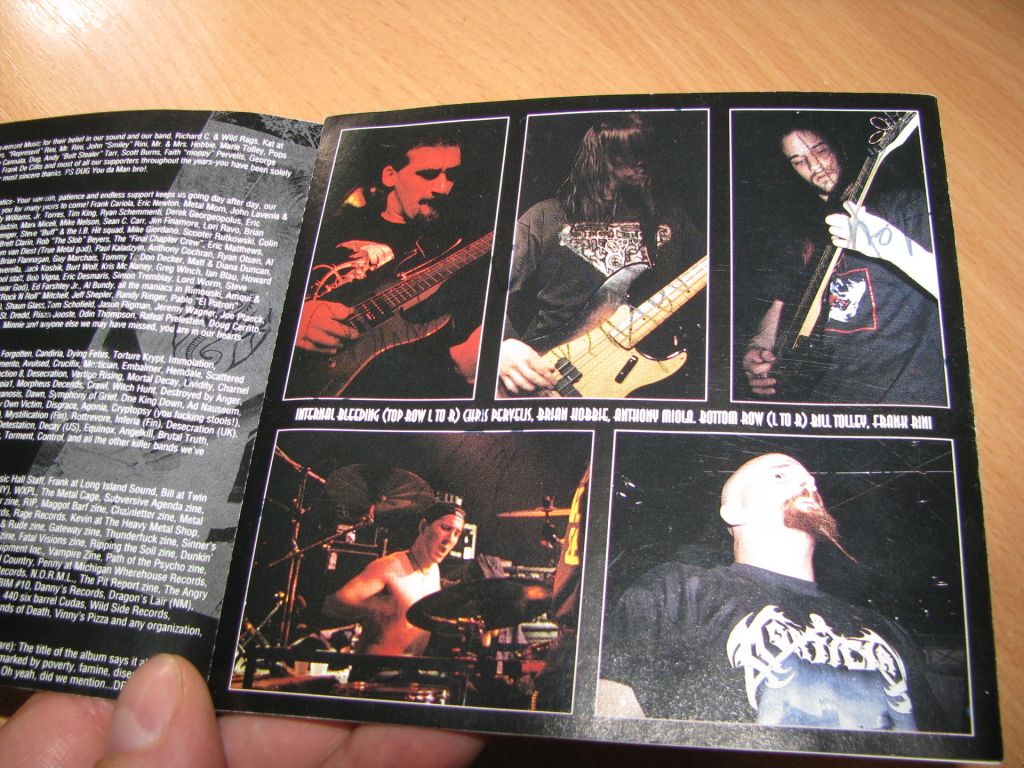 INTERNAL BLEEDING - Voracious Contempt   (1995 Pavement USA, SIGNED) - фото фото фото 3