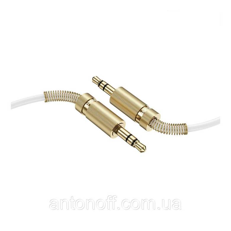 Mini-Jack 3.5 мм кабель Hoco UPA31 Spring Aux Audio Cable 3м Білий - фото фото фото 2