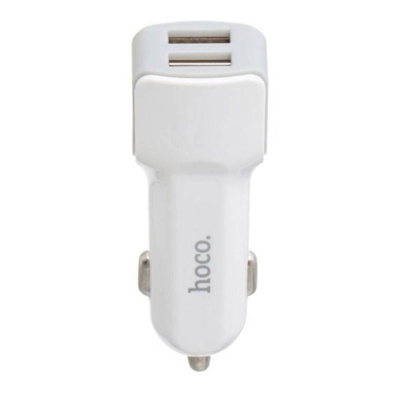 Автомобільний зарядний пристрій Hoco Z23 12W / 2.4A 2USB White - фото фото фото 0