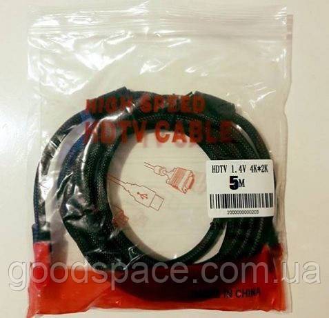 Кабель Шнур HDMI  HDMI 5 м (ВідеоОбзор) - фото фото фото 6