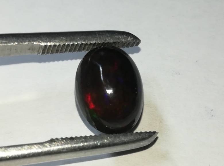 Эфиопский черный опал  3.44 Cts  12.51 X 9.32 mm - фото фото фото 6