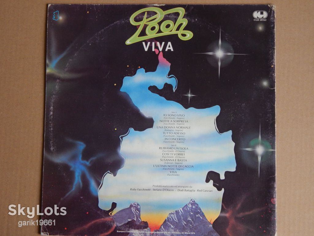 Pooh ‎– Viva    (CGD ‎– CGD 20162, Italy) EX+/NM- - фото фото фото 1