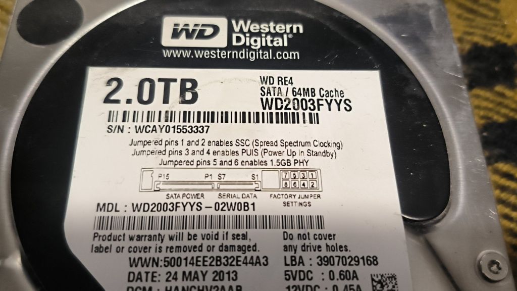 Жорсткий диск HDD Western Digital WD2003FYYS 2TB №1x - фото фото фото 3