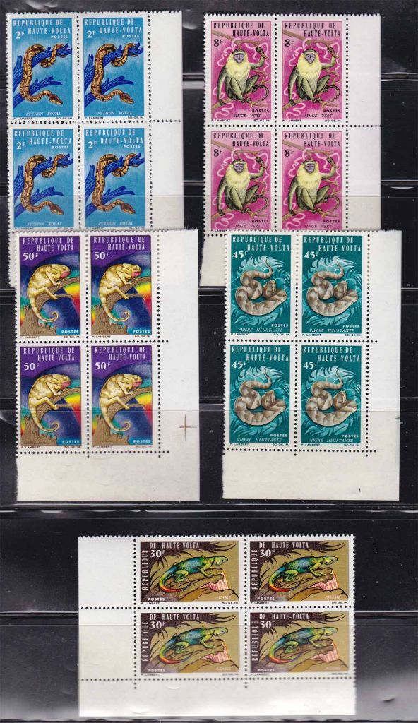 Верхняя Вольта 1966 г MNH - квартблоки - фото фото фото 0