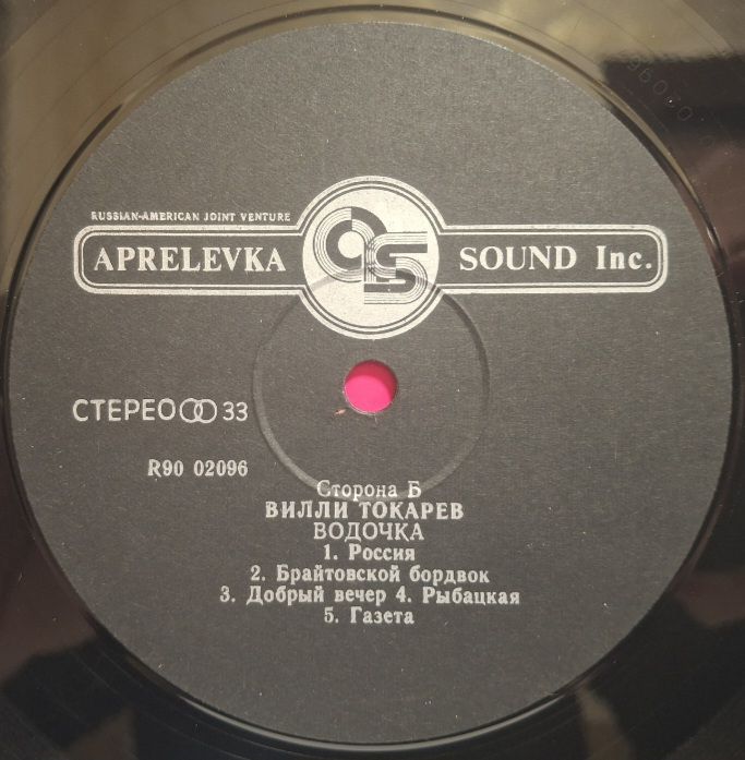 Вилли Токарев - Водочка - 1993.  (LP). 12. Vinyl. Пластинка. Rare. - фото фото фото 3