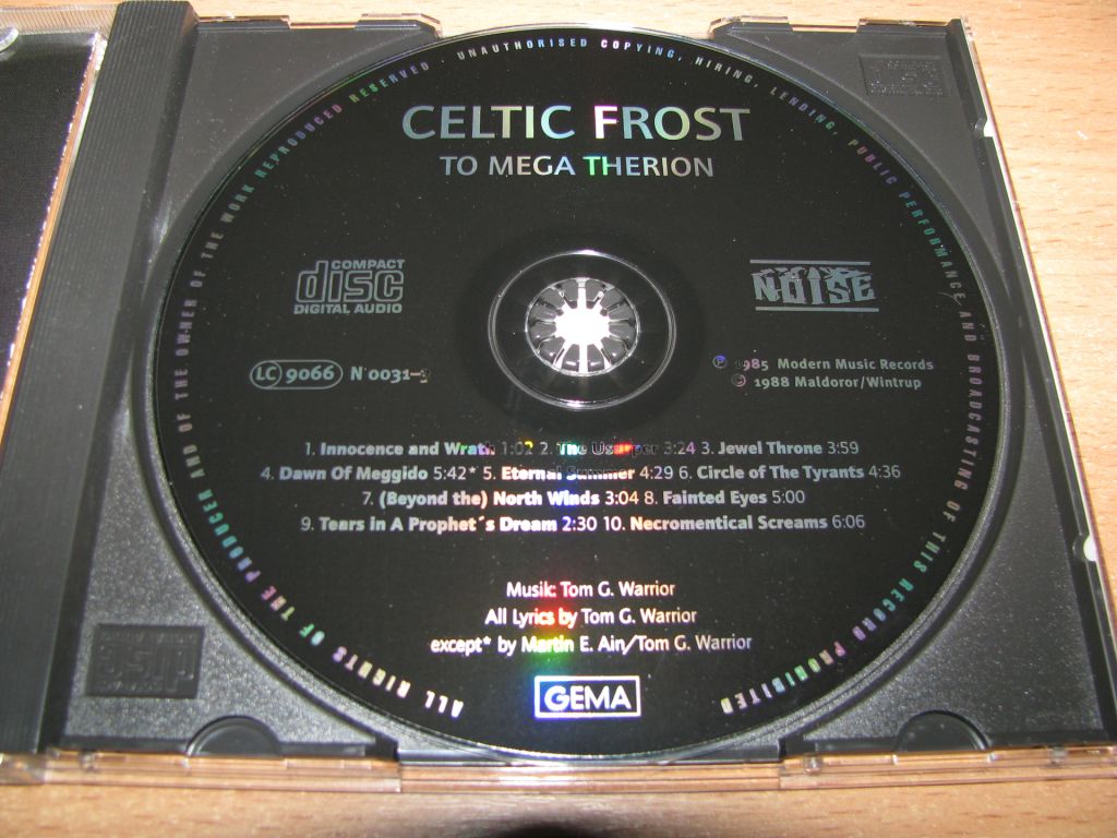 CELTIC FROST - To Mega Therion    (1988 Noise Germany) - фото фото фото 2