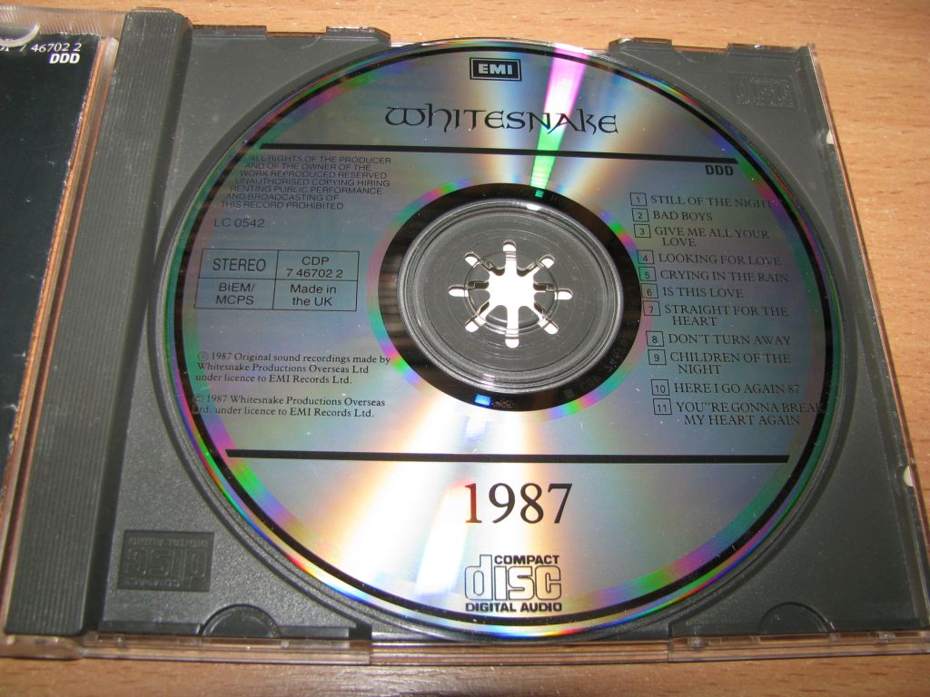 WHITESNAKE - Whitesnake    (1987 EMI 1st press) - фото фото фото 2