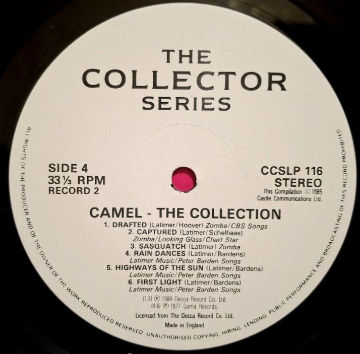 Camel - The Collection - 1974-84.   (2LP). 12. Vinyl. Пластинки. UK. - фото фото фото 6