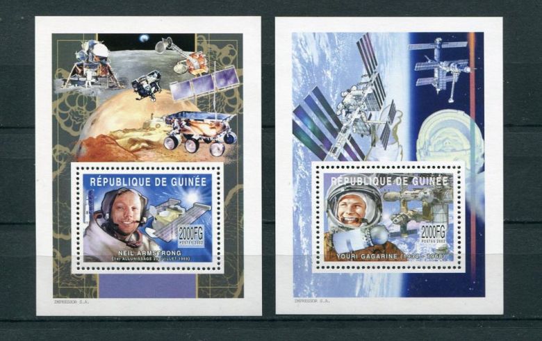 Гвинея Guinea  Space  2002 Mi Block 767-768 A MNH - фото фото фото 0