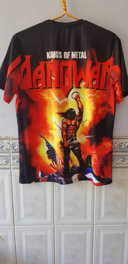 Футболка "Manowar"  (100% polyester, M, China) - фото фото фото 1