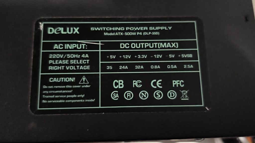 Блок живлення DELUX ATX-500W P4  (DLP-350) 500W - фото фото фото 3
