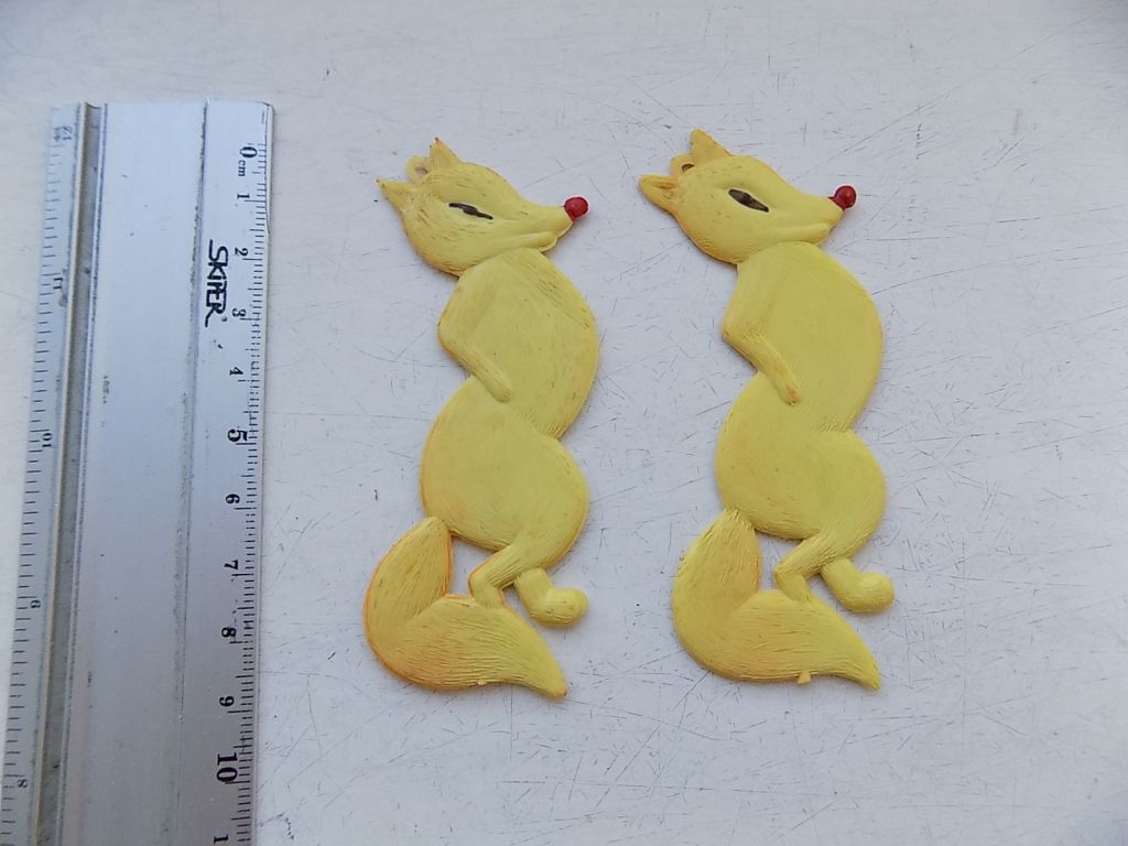 Елочные игрушки пластик Лиса СССР Цена за 1 шт - фото фото фото 1