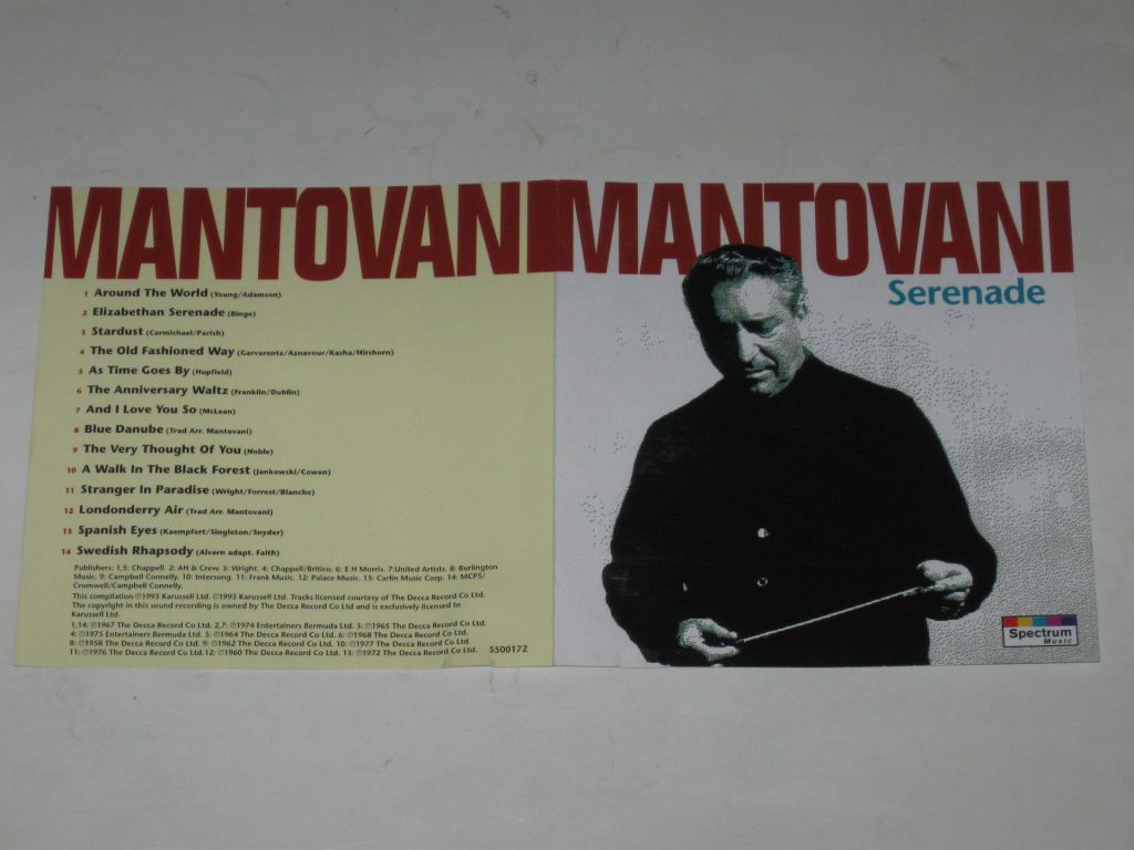 Cd музыкальный диск Mantovani – Serenade  (Germany, 1993) - фото фото фото 1