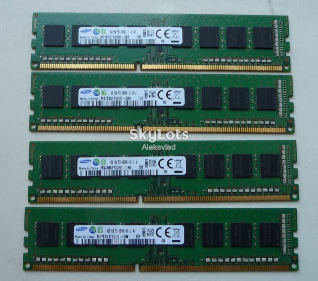 Samsung 4GB DDR3 1600 1Rx8 PC3-12800U-11-12-A1 M378B5173QH0 Intel/AMD - фото фото фото 2