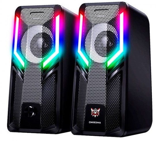 Колонки компьютерные USB ONIKUMA RGB Backlight G6 Черные - фото фото фото 0